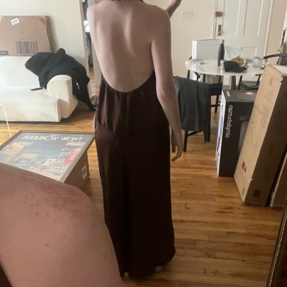 Emilia George Giselle Satin Halter Dress - Picture 3 of 6